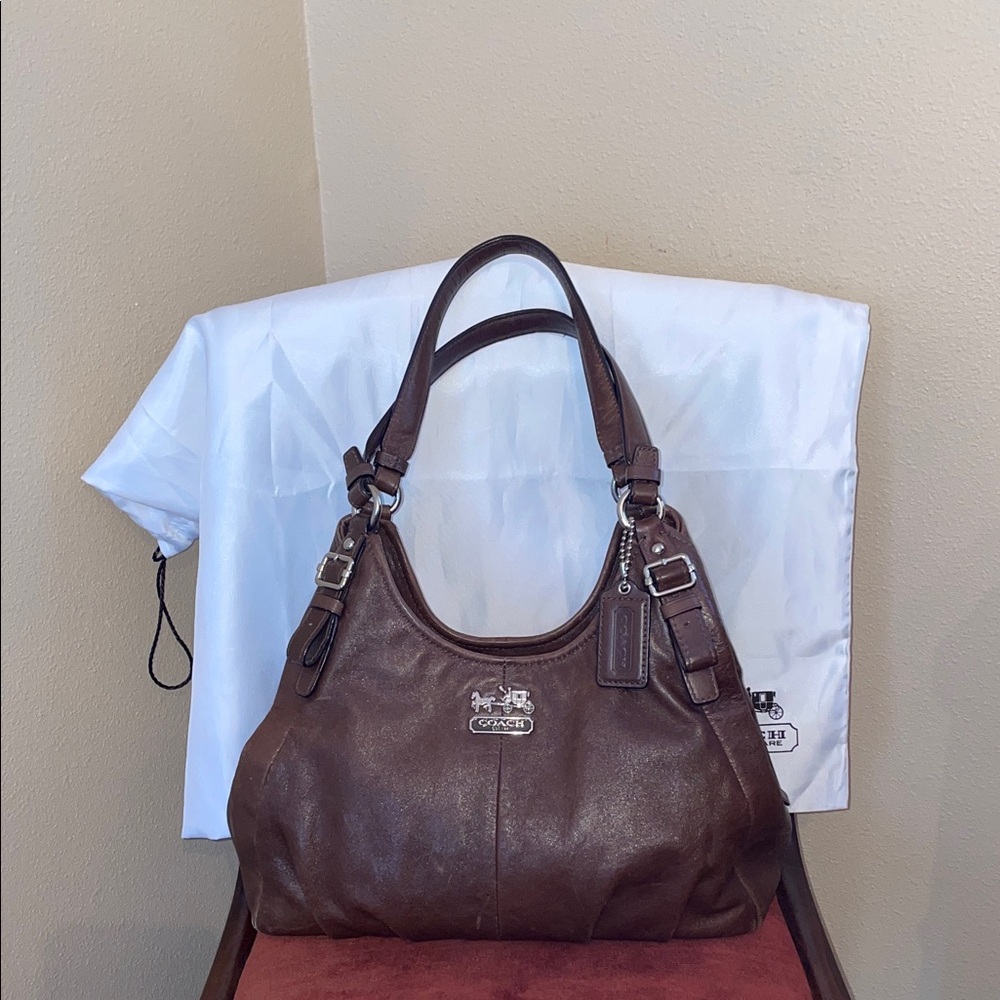 Coach Y2K Madison Maggie 16503 Chocolate Leather Shoulder Bag - Picture 3 of 16